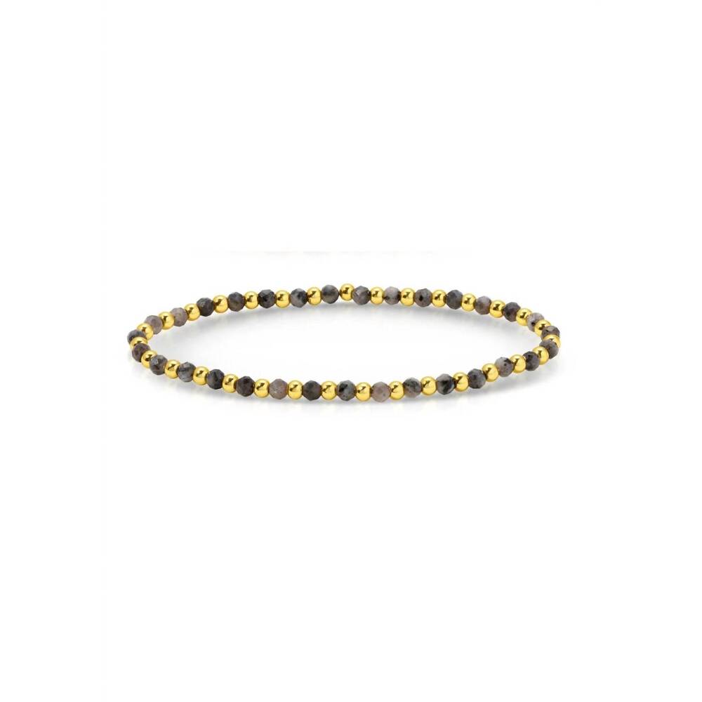 NEW SPLENDID IRIS women's stretch beaded with stone accents bracelet in gray